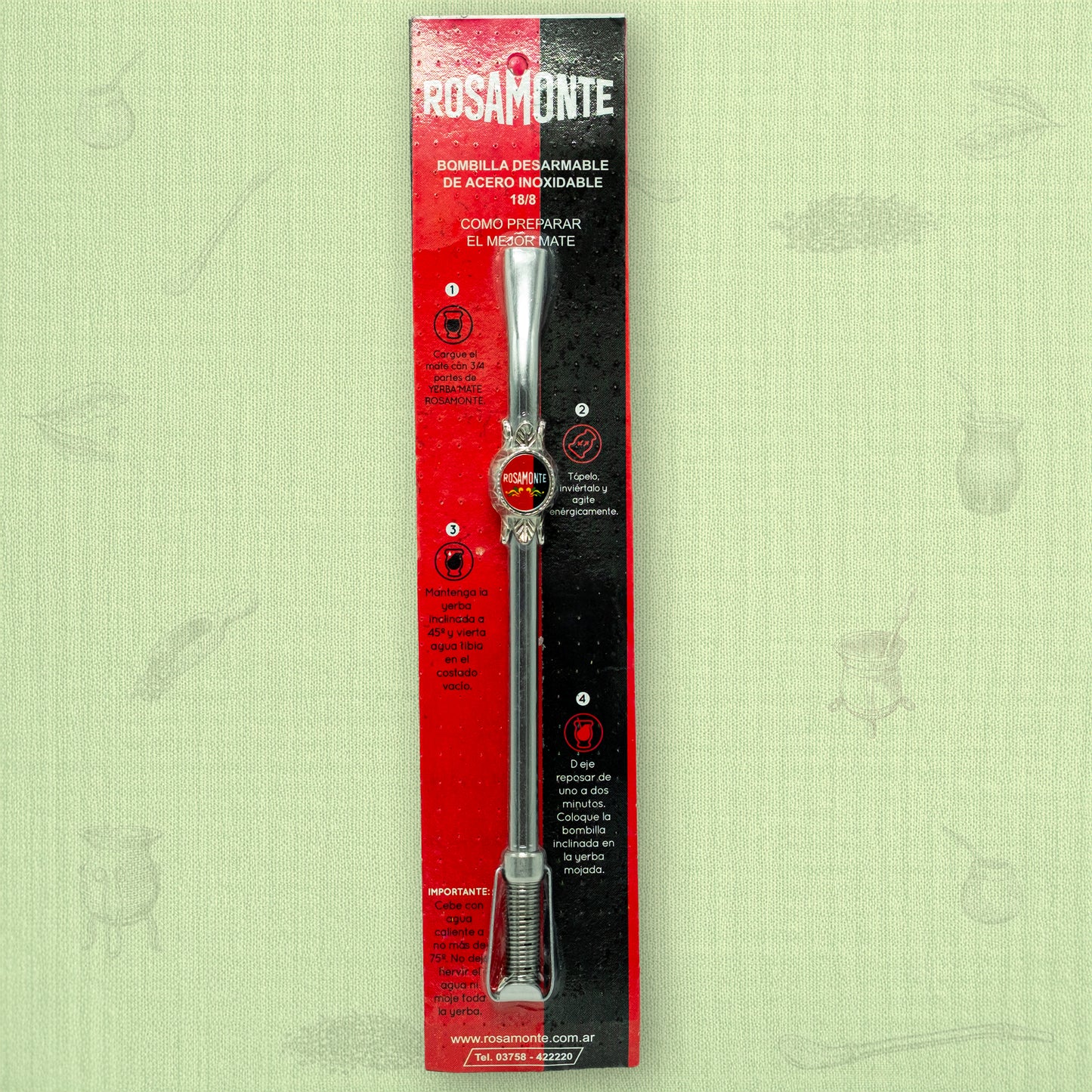 Bombilla Rosamonte 19,5 cm