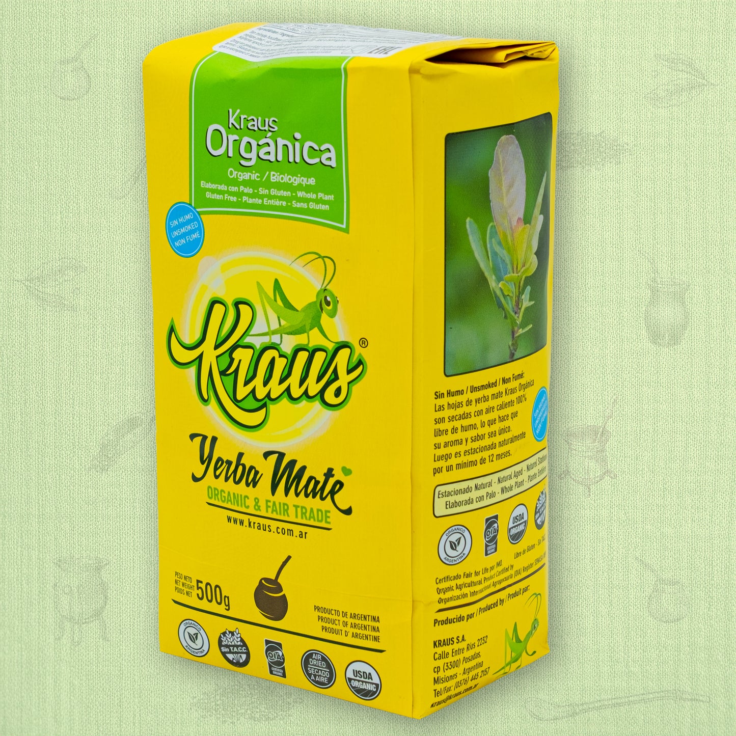 Yerba Mate Krauss Orgánica 500g